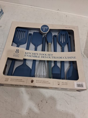 8pc core kitchen utensil set - blue image 2