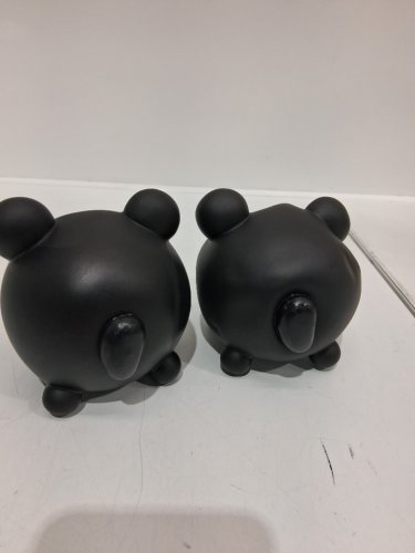 2PK BEAR TONGUE OUT SQUEEZE TOYS - BLACK AND PINK image 3