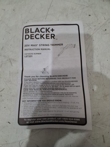BLACK+DECKER STRING TRIMMER/EDGER - 10" - BLACK/ORANGE (MODEL: LST201-CA) image 7