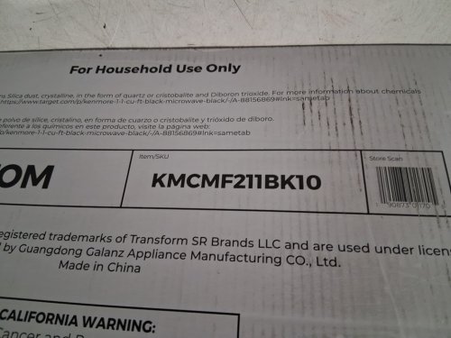 Kenmore countertop Microwave - 1.1 cu ft - black (model: kmcmf211bk10) image 6
