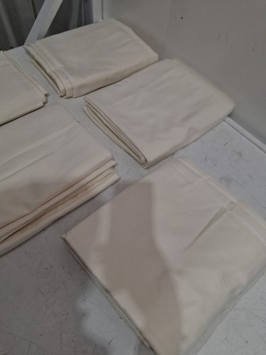 threshold rectangular machine washable tablecloth - 90" x 132" - beige image 4