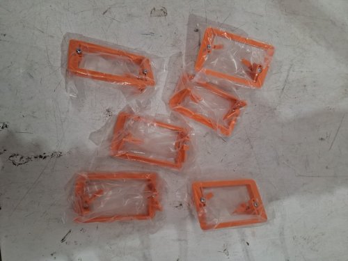 6pk leenue low voltage mounting brackets - 4.3" x 2.5" - orange image 3