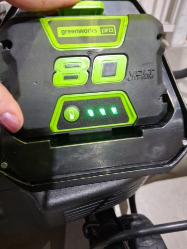 greenworks pro 20" 80v cordless snow thrower with 2.0 ah battery & charger - green (model: snb401) image 2