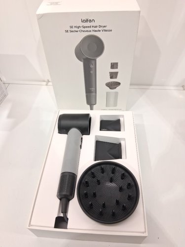 laifen se high speed hair dryer with 2 nozzle attachments and travel bag - black - (model: SE) image 3