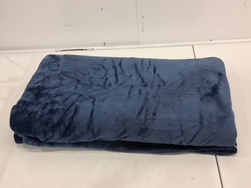 WARMDERN flannel VELVET DUVET COVER - king - navy blue image 5