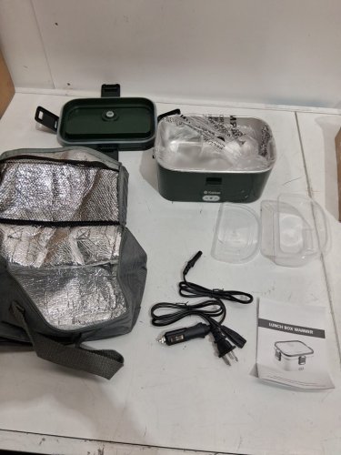 KABBAS ELECTRIC HEATED LEAKPROOF LUNCH BOX FOR HOME/CAR - 1.8L - green image 3