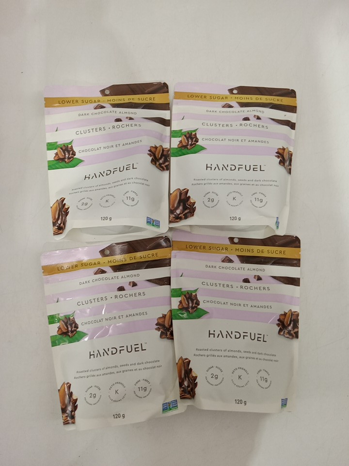 4 HANDFUEL DARK CHOCOLATE ALMOND CLUSTERS - 120G/EACH image 3
