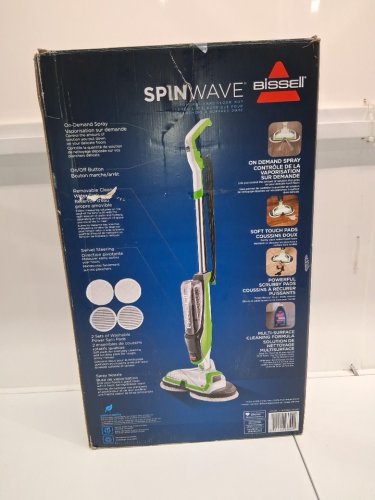 Bissell Spinwave Cord Powered Hard Floor Mop WITH PADS - 28OZ CAPACITY - white/green (MODEL: 2039B / 2039C) image 2