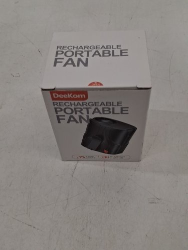 deekom Portable Waist & Neck Fan - 14000RPM Brushless Motor, 40H Runtime, Rechargeable, 6-Speed, Clip-On - black (model: y8) image 2