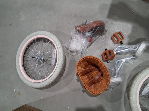 olakids bike for kids with removable training wheels and front basket - 18" - pink (MODEL: ts10134pi-18) image 6