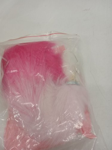 2pc Cat Ears and Medium stainless steel Butt Plug Tail - Pink Ears / Pink Tail Hot Pink-tip image 3