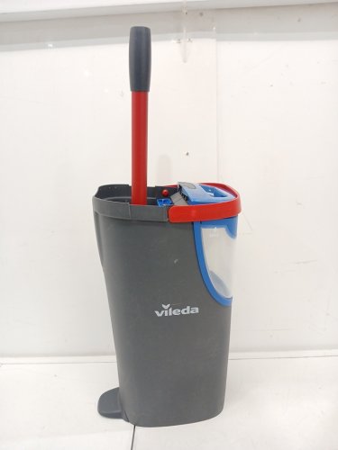 Vileda h2pro flat mop system with bucket - red/grey (model: 175772) image 2