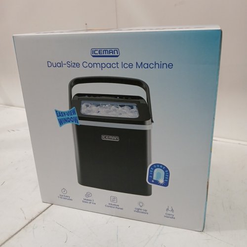 Iceman Dual-Size Ice self cleaning portable counter top ice maker - 22lbs/24hrs - black (model: rj56-bul-12) image 2