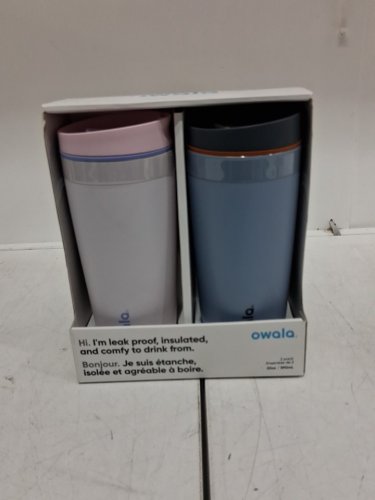 2PK OWALA LEAKPROOF SMOOTHSIP TRAVEL MUGS - 20OZ - PINK/green (MODEL:2429409) image 2