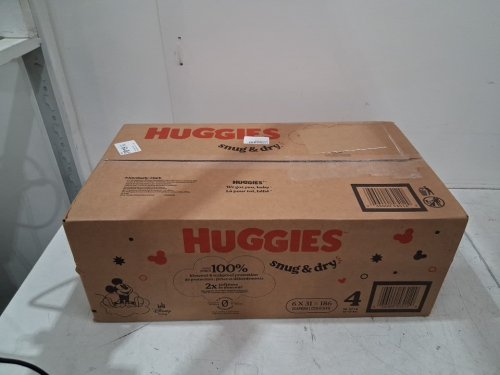186pk huggies snug and dry diapers - size 4 (22-37lb) - disney mickey mouse (model: 56412) image 2