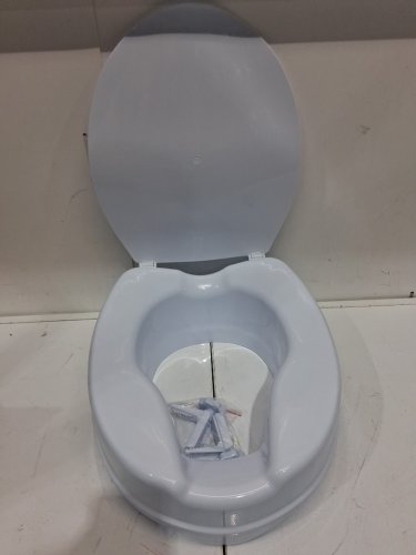 RAISED TOILET SEAT WITH SCREW ROD LOCKING - 4" RAISED HEIGHT - 300LBS MAX CAPACITY - WHITE (MODEL: FBL760600) image 3