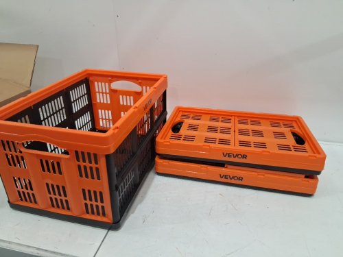 3pk Plastic Collapsible Storage Baskets-45L- black/orange-(model: zjks5336295w) image 5