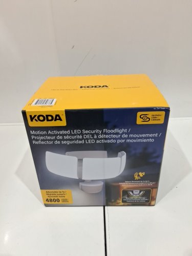 KODA MOTION-ACTIVATED LED SECURITY FLOOD LIGHT - 4800LM - WHITE (MODEL: 1938035/LM030878) image 2