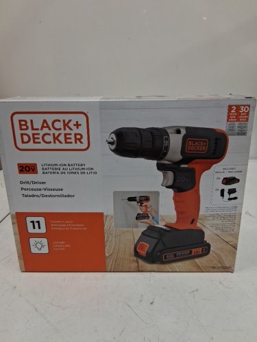 BLACK+DECKER 20V MAX Cordless Drill, Cordless with battery and charger (model: BCD702C1) image 2
