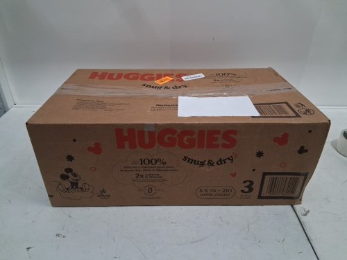 210PK HUGGIES SNUG AND DRY DIAPERS - SIZE 3 - WHITE image 2