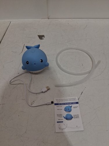 zloojnnwater baby bath whale fountain toy - blue - (model: wt106) image 3