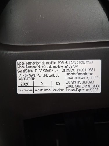 BRITAX POPLAR CLICK TIGHT CONVERTIBLE rear &front facing car seat - 40LB rear facing MAX load / 65lb front facing max load - stone onyx/black (model: e1c973m) image 6