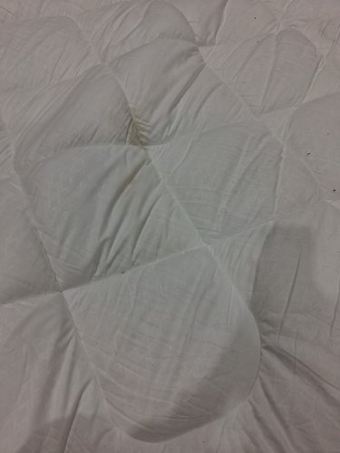 premium mattress topper with gel memory foam - queen - 60" x 80" - blue/white image 5