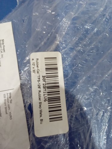 6pk  Rubber-Cal  Rubber Step Mats - 10" x 36" - blue (model: TFS-126) image 4