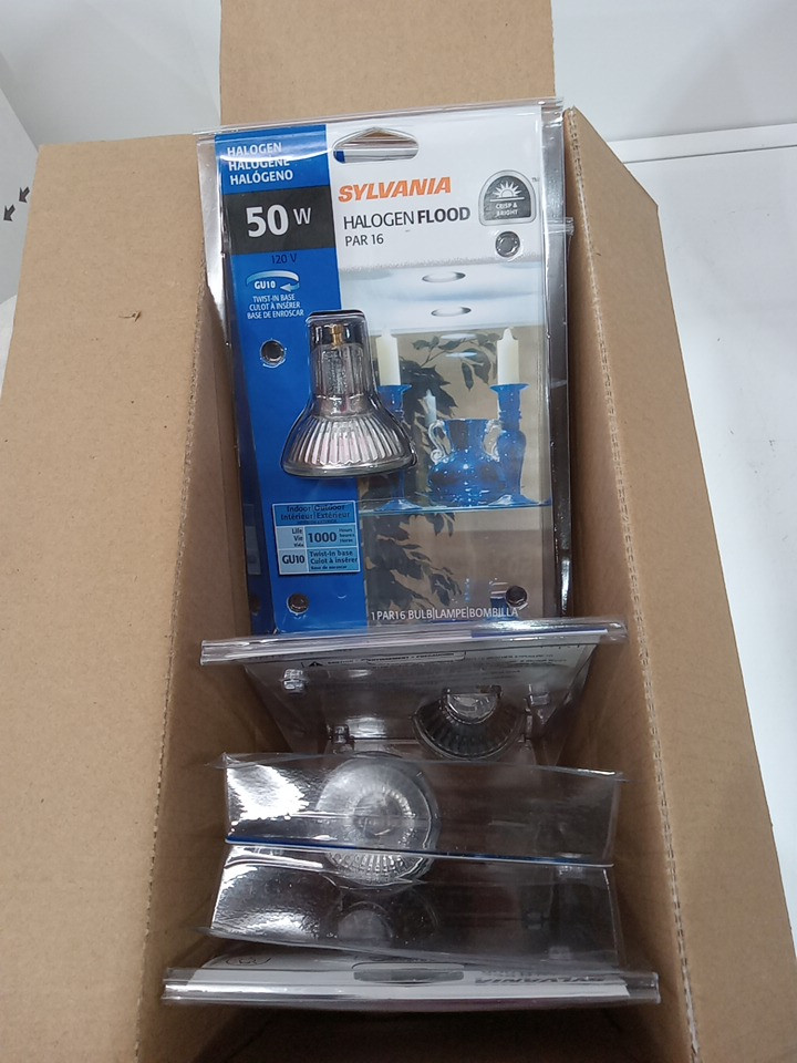 2 (6pk) Sylvania Halogen Indoor/Outdoor Flood Light Bulbs with GU10 base - 50w, 120v, 2850k - Warm white (Model: 59020-3) - (12 bulbs total) image 4