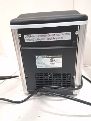 EUHOMY Countertop Ice Maker Machine with Handle, Basket and Scoop - MAKES 26LBS Per Day - stainless steel - (MODEL: IM001-BSI-CAEH / im-06s) image 8