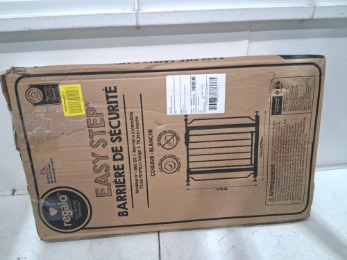 REGALO EASY-STEP METAL WALK-THROUGH SAFETY GATE, 30" X 29'' - 38.5'' - WHITE (MODEL: 1160DS) image 2