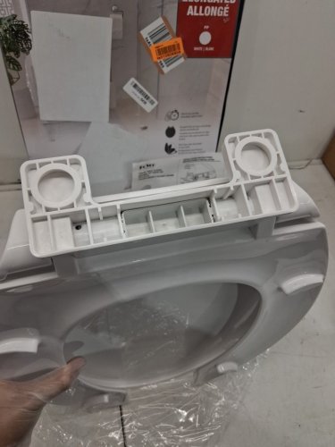 TOwO Elongated Open Front Toilet Seat- 18.11" -white (model: 180498) image 4