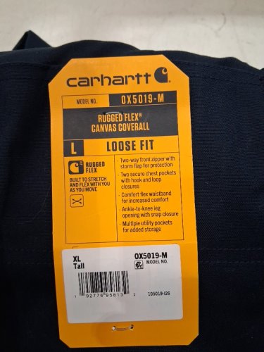 Men's Carhartt Rigby Canvas Coverall - extra large (tall) - blue (model: OX5019-M) image 2