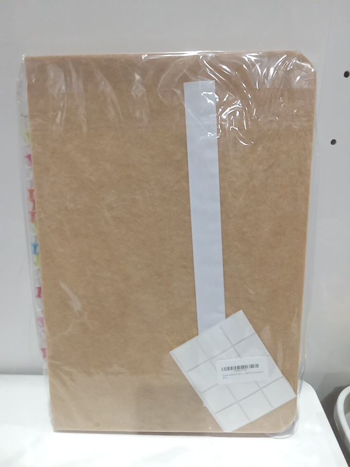 YUNIHOME Self-Adhesive Felt Foldable bulletin board with push pins - 24" x 17" - tan (MODEL: X004RV71D) image 2
