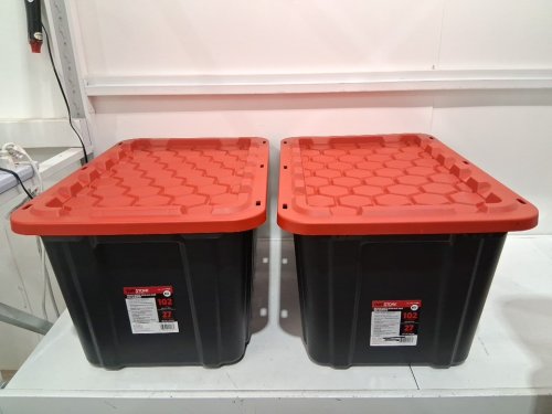 2PK Accent Pro Series heavy duty tote storage bin - 120l - red/black (model: 2277460) image 2