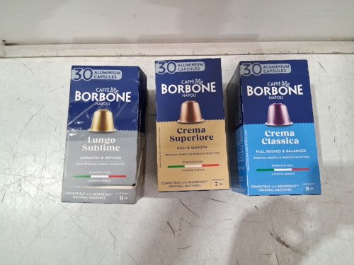 90pk Caffé Borbone Nespresso Compatible Coffee Capsule Pods Variety Box - Lungo Sublime / Crema Superiore / Crema Classica image 4