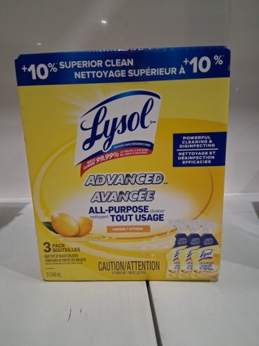3pk Lysol Advanced All Purpose Cleaner - 946ml - lemon scented image 2