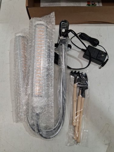 FLEXIBLE CLIP-ON 3-HEAD LED GROW LIGHT - 25" 12V - WHITE/SILVER image 3