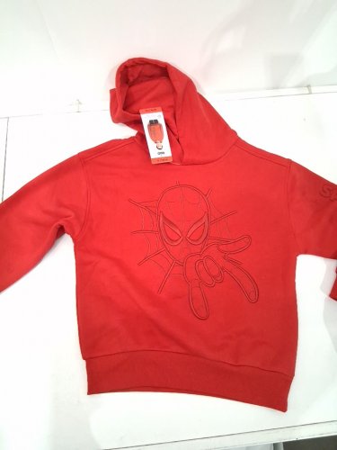 boy's spiderman pullover hoodie - medium (7-8) - red (style: 1024477) image 2