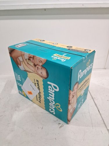 132PK PAMPERS SWADDLERS DIAPERS - SIZE 3 (13LB - 26LB) image 2