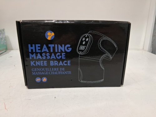 Chargeable Heated Knee Brace and Massager with 6 Heating Levels - Black image 2