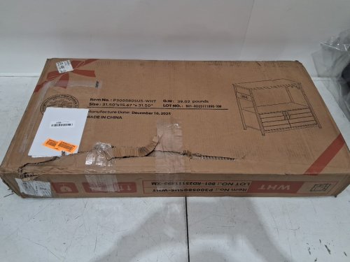 Bestier Aquarium Stand with Power Outlets and storage - 31.5" L x 15.7" W - white (model: P300580SUS-WHT) image 6