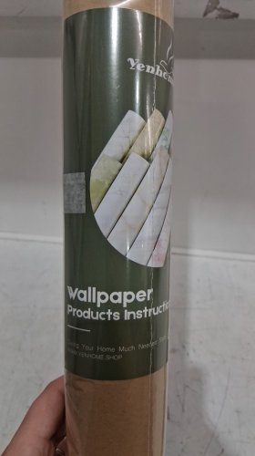 YENHOME BLACK WALLPAPER PEEL AND STICK TEXTURED - 30" X 115" - EMERALD GREEN image 3