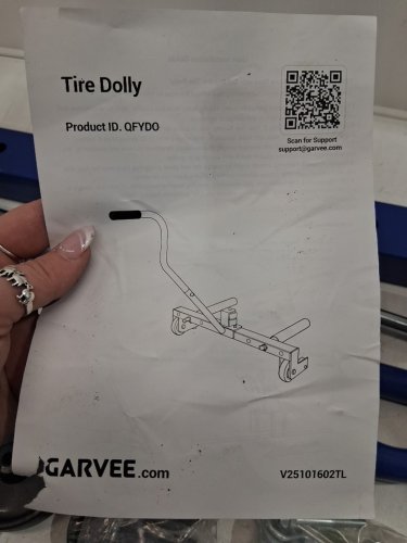 GARVEE HEAVY DUTY ADJUSTABLE TIRE DOLLY - 485LBS CAPACITY - BLUE (MODEL: qfydo) image 3