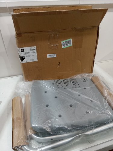 MEDLINE GUARDIAN BATH CHAIR WITH BACK AND ARMS - 350LB CAP - GREY (MODEL: G2-100KHX1) image 2
