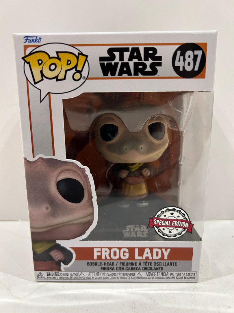 Funko pop! **special edition** Star Wars - frog lady bobble head (#487) image 2