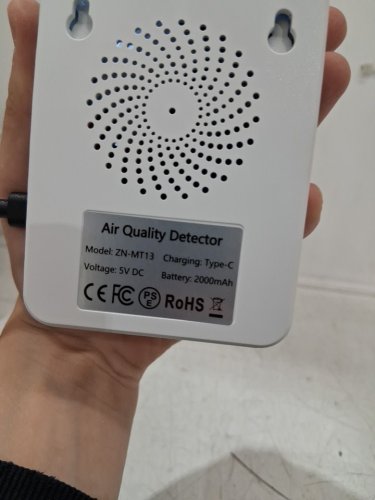 multipurpose digital AIR QUALITY DETECTOR with 10 functions - WHITE (MODEL: ZN-MT13) image 3