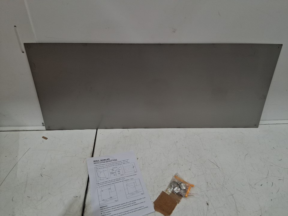 Range Hood Back splash Wall Shield - 12" x 30" - silver image 3