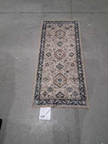 2pc washluxe area rug & runner set - 5ft x 7ft & 2ft 3'' x 5ft - beige/brown/green (model: 2046294) image 3