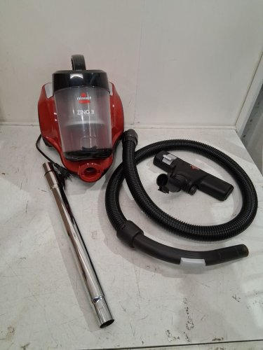 BISSELL ZING II BAGLESS CANISTER VACUUM CLEANER WITH CREVICE TOOL - RED/BLACK (MODEL: 21565) image 3